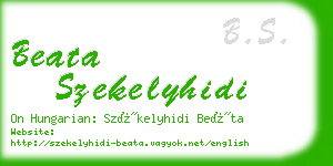 beata szekelyhidi business card